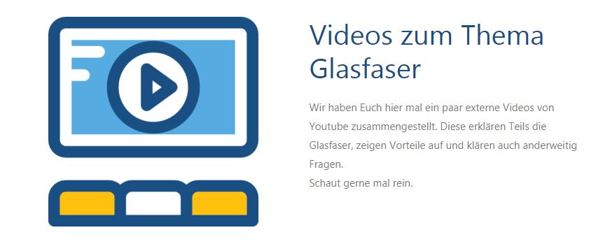 Überarbeitung Videoseite Glasfaser